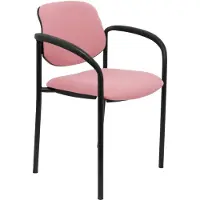 Nowy Styl Silla fija, modelo Villalgordo, estructura en color rosa palo, base negra y con reposabrazos