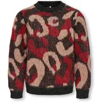 ONLY GIRLS Jersey beige / rojo / negro