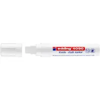 Edding 4090 Rotulador de tiza blanco de punta biselada (4-15 mm)