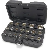 HBM Juego de vasos Multilock de 1/2 pulgada, de 8 a 32 mm, 19 piezas