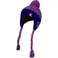 TROLLKIDS - Girl's Borgund Bobble Cap - Gorro size 52-56 cm - 6-12 Years, morado
