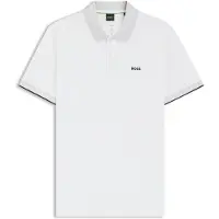 BOSS para hombre. 50554583 Polo Paddy blanco (L), Casual, Deportivo, Algodón, Manga corta, outlet 2026.