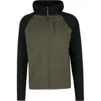 Stoic - MerinoFleece335 KuolpaSt. II Zip Hoody - Sudadera de lana merina size 3XL, negro/oliva