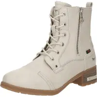 Mustang Botines con cordones beige claro