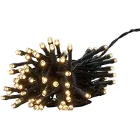 Nedis CLBO48, Guirnalda, Negro, Blanco cálido, Negro, IP44, 0,48 W