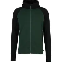 Stoic - MerinoFleece260 FlenSt. Zip Hoody - Sudadera de lana merina size L, verde/negro