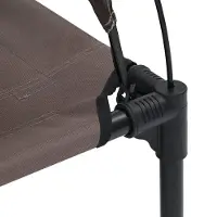 vidaXL Cama para perros, color marrón, 122 x 93 x 106,5 cm, acero