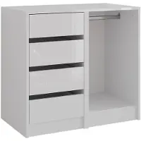 Vicco Aparador Sherry Blanco/blanco alto brillo 80.2 x 76 cm 2 partes, Model 57717