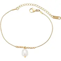NAEMI Pulsera oro / blanco perla