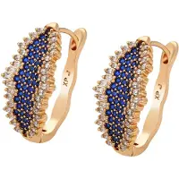 Faina Pendientes navy / oro rosa / transparente