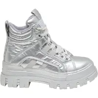Buffalo Botines con cordones 'Aspha' plata