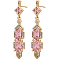 Gaya Pendientes oro rosa / rosa