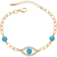 NAEMI Pulsera azul oscuro / oro