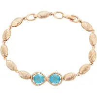 Faina Pulsera turquesa / oro rosa