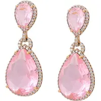 NAEMI Pendientes oro / rosa / transparente