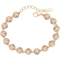 Faina Pulsera oro rosa / transparente