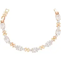 NAEMI Pulsera oro rosa / blanco