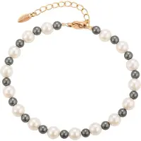 Faina Pulsera oro rosa / antracita / blanco