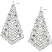 Faina Pendientes plata / transparente