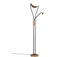 TRIO 478310265: Lámpara de pie LED, 18W, diámetro 30 cm, regulable, color café, luz cálida