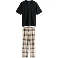 Next Pijama largo beige / navy / marrón / negro