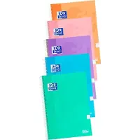 Oxford Hamelin Cuadernos Cuadriculados 4x4 Paquete De 80 Hojas 4+1 Colores