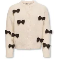 ONLY GIRLS Cárdigan 'KMGRosalin' beige claro / marrón moteado