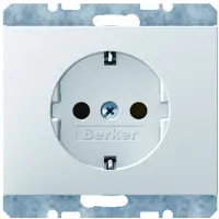 Hager Enchufe Schuko Berker, modelo K.1, color antracita mate, con acabado lacado, 1 unidad.