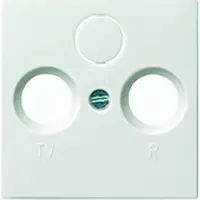 Gira 086927: Cubierta para toma de antena coaxial, sistema 55, color blanco puro, acabado mate