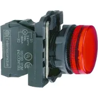 Schneider Electric Indicador luminoso de alarma XB5AVM4, 230-240 V, color rojo