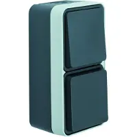 Hager Conector Ber APWG, combinación W.1, 47803515, con interruptor y enchufe Schuko, color gris claro