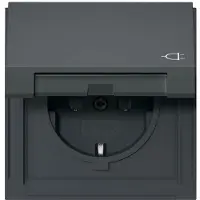 Gira Enchufe giratorio SCHUKO, modelo TX_44, color antracita, 1 unidad.