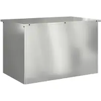 Yiwydaa Caja de almacenamiento para jardín, acero galvanizado, 80 x 50,5 x 50 cm, 175 litros
