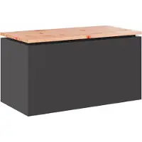 vidaXL Banco de jardín, color negro, 80 x 40 x 43 cm