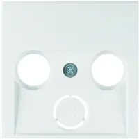 Berker Cubierta coaxial BER S1, modelo 12038982, con 3 orificios, color blanco brillante