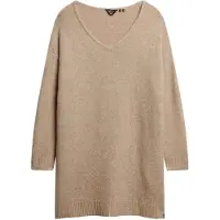 Superdry para mujer. W8011762A Vestido Oversized beige (S), Casual, Acrílico, Manga larga, outlet 2026.