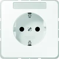JUNG Enchufe JG SCHUKO modelo CD1520NAWW, color blanco con letras blancas