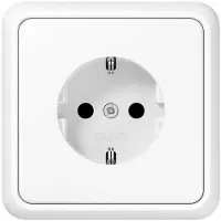 JUNG Enchufe Schuko, modelo 5520WW, color blanco alpino