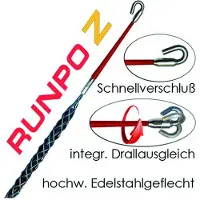 Runpotec RUNPO Z, funda para cables, diámetro de 9-15 mm, 1 unidad.