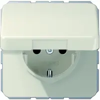 JUNG Enchufe JG SCHUKO CD1520BFKL con tapa abatible, 16A, 250V, color blanco