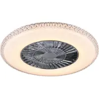 TRIO Ventilador de techo LED HARSTAD, cromado, diámetro 60 cm - R62412106