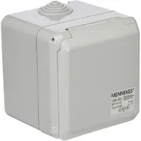 MENNEKES AP, enchufe para tomas de corriente CEE-W, Cepex, 16A, 5 polos, 400V, e protección 6h, IP44, color gris claro, 1 unidad.