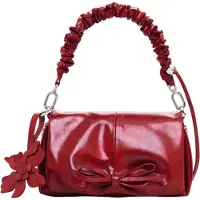 Desigual , Bolso lazo brillante pequeño, Poliuretano, Rojo, U