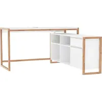 Finori - Escritorio 4 compartimentos, 1 puerta y 1 cajón L139 cm - DENVER