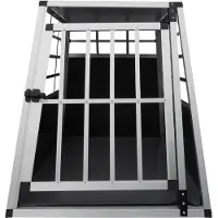 MonsterShop Caja de transporte para perros para automóvil – Caja individual de gran tamaño