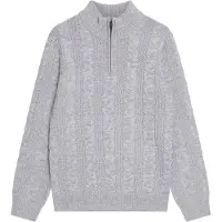 French Connection Half Zip Cable Ecru Mel Talla: M | Jerséis Outlet | Hombre | Marrón