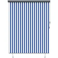 vidaXL : Rollo de tela azul y blanca de 220 x 250 cm, con revestimiento de aluminio
