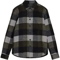 French Connection Heavy Large Check Overshirt Khaki Talla: XS | Manga Larga Outlet | Hombre | Marrón