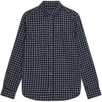 French Connection Box Check Flannel Ls Marine/ecru Talla: M | Manga Larga Outlet | Hombre