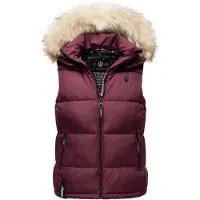 MARIKOO Chaleco 'Eisflöckchen' beige / burdeos